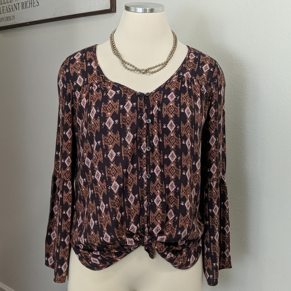 BILLABONG boho Button Down Top - Picture 2 of 8